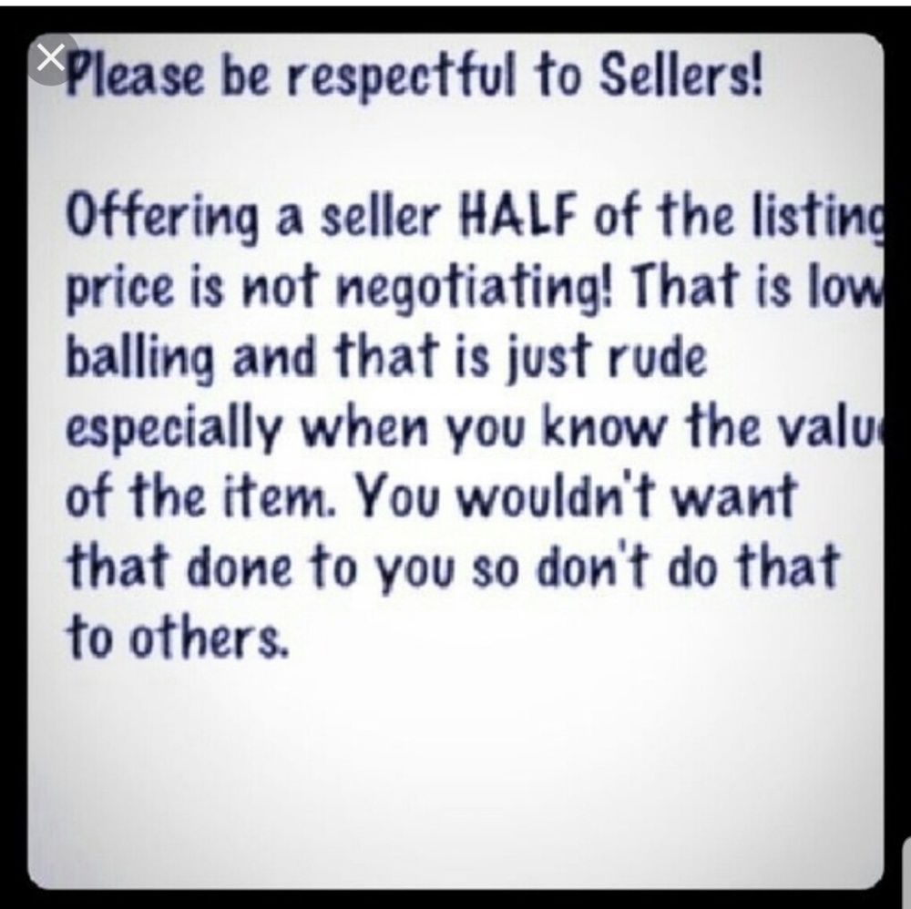 NO LOW BALL OFFERS